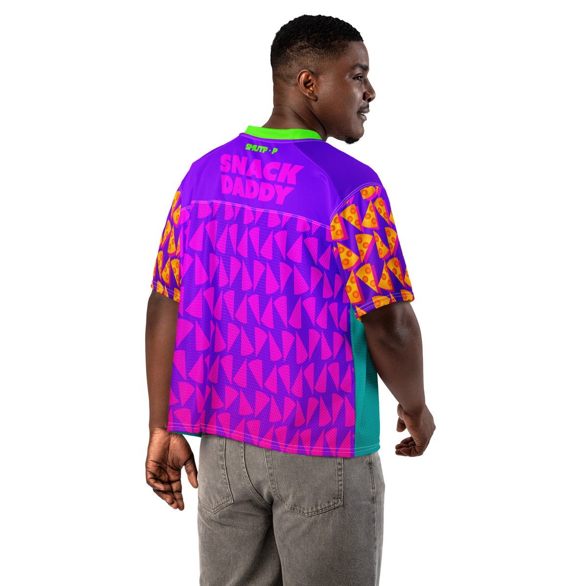 Snack Daddy football jersey featuring original Smutpop artwork