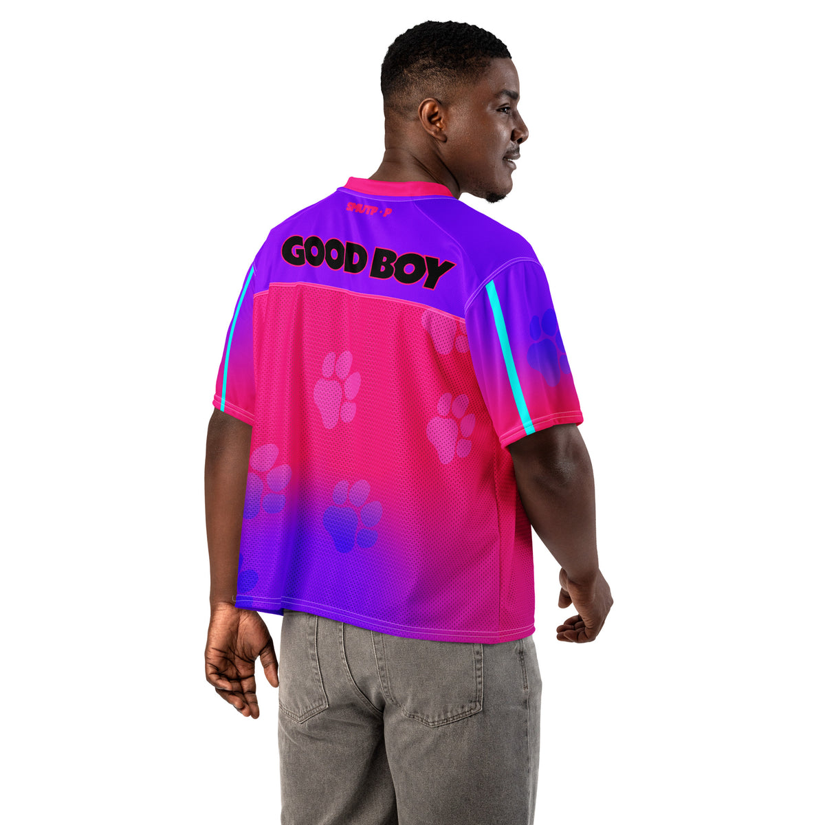 Good Boy football jersey featuring original Smutpop artwork