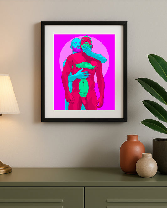 Queer Embrace featuring original Smutpop artwork