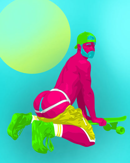 Skater Boy featuring original Smutpop artwork