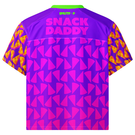 Snack Daddy football jersey featuring original Smutpop artwork
