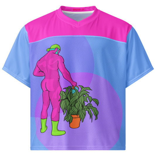 Plant Bro football jersey featuring original Smutpop artwork