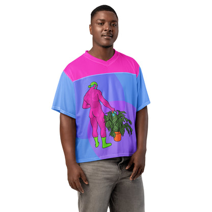 Plant Bro football jersey featuring original Smutpop artwork