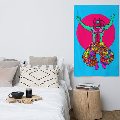 Festi-Bro Flag featuring original Smutpop artwork
