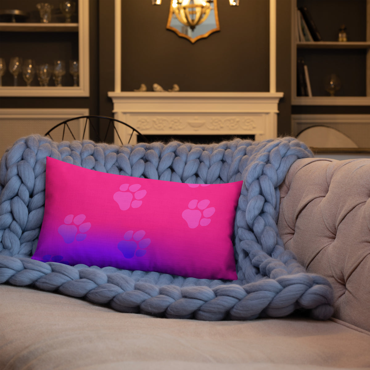 Sniff / Pup throw pillow featuring original Smutpop artwork