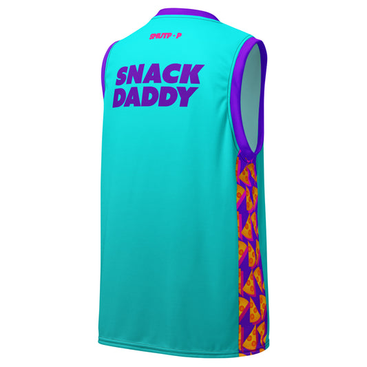 Snack Daddy basketball jersey featuring original Smutpop artwork