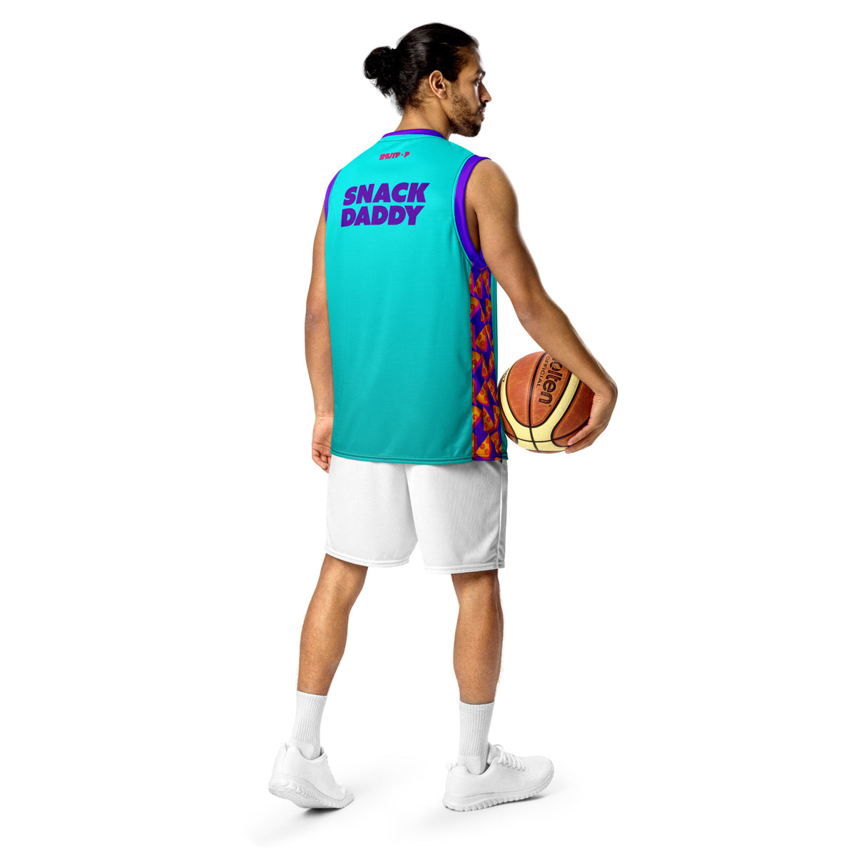 Snack Daddy basketball jersey featuring original Smutpop artwork