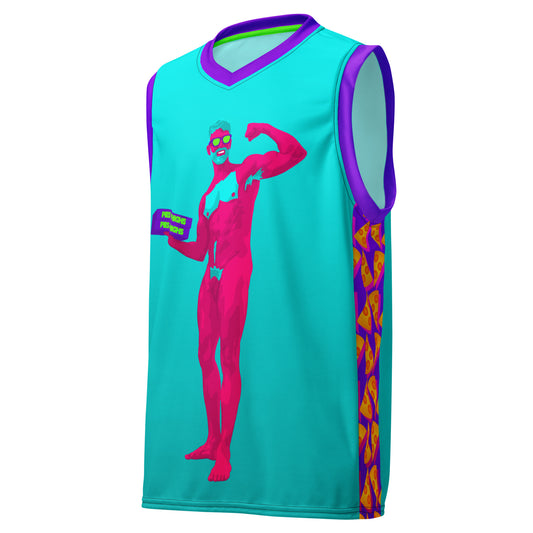Snack Daddy basketball jersey featuring original Smutpop artwork