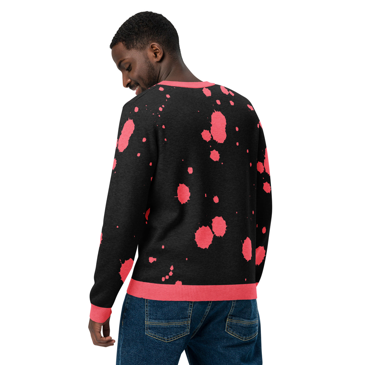 Rage Bear - Knitted crew neck sweater featuring original Smutpop artwork