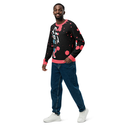 Rage Bear - Knitted crew neck sweater featuring original Smutpop artwork
