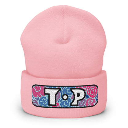 Top Cuffed Beanie featuring original Smutpop artwork
