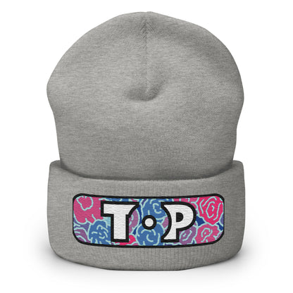 Top Cuffed Beanie featuring original Smutpop artwork