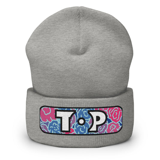 Top Cuffed Beanie featuring original Smutpop artwork