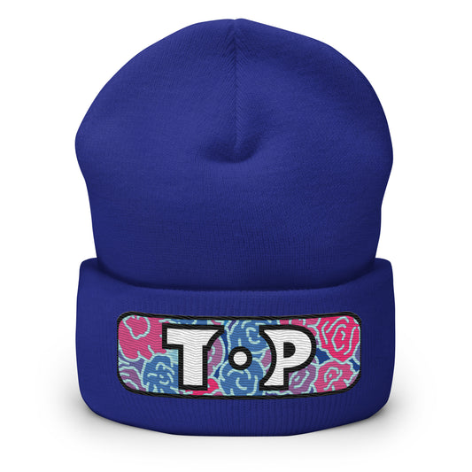 Top Cuffed Beanie featuring original Smutpop artwork