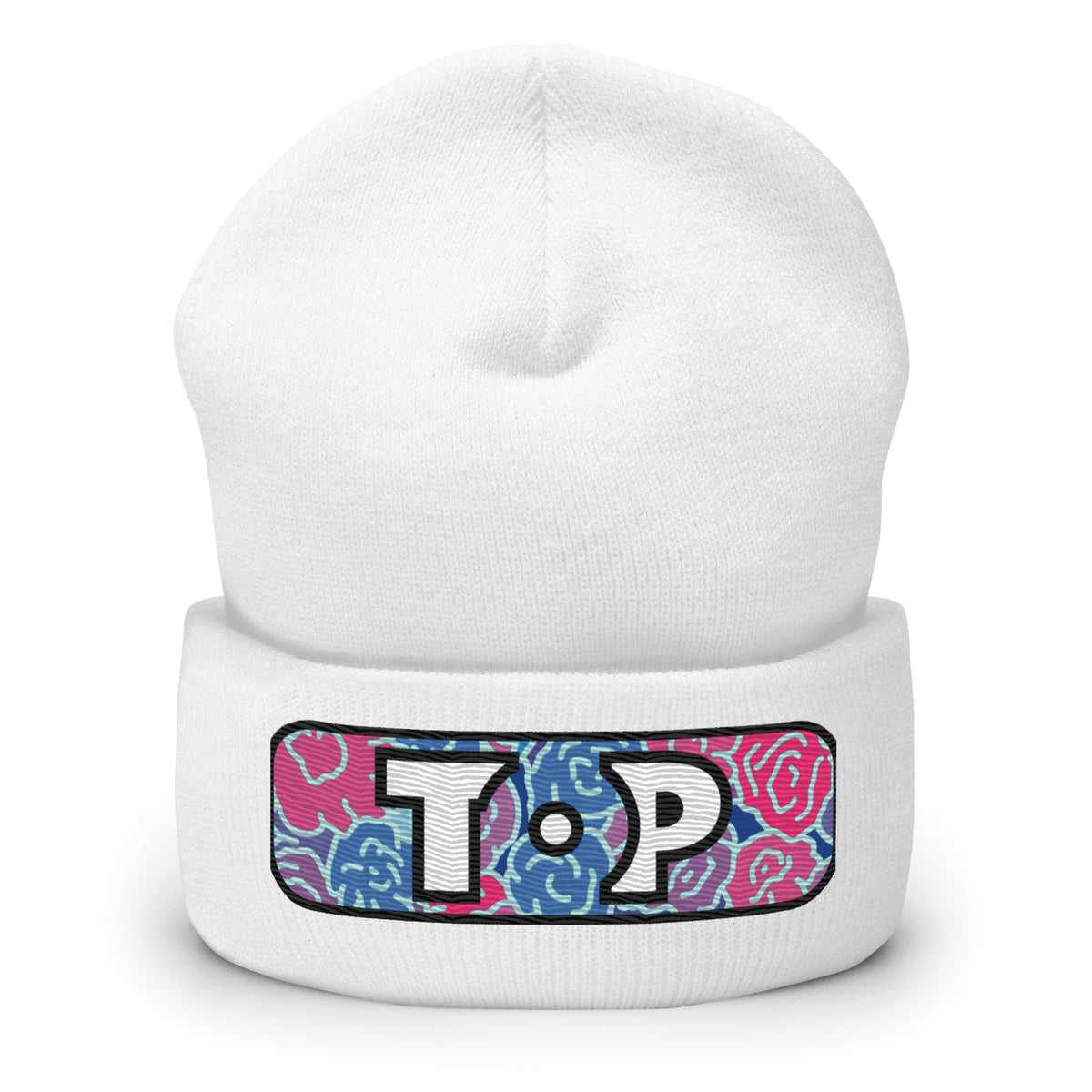 Top Cuffed Beanie featuring original Smutpop artwork