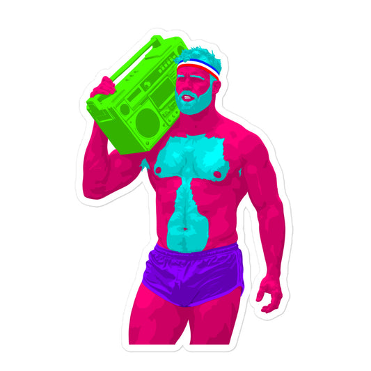 Disco Bro Stickers featuring original Smutpop artwork