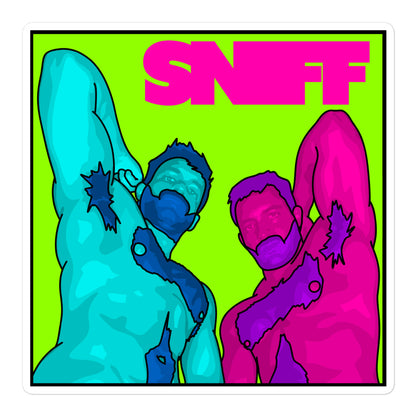 Sniff stickers featuring original Smutpop artwork