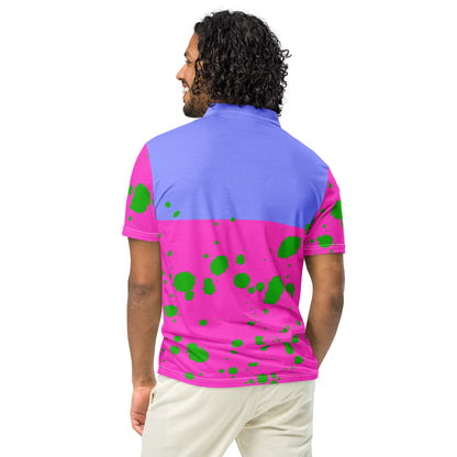 Splatter slim fit polo featuring original Smutpop artwork