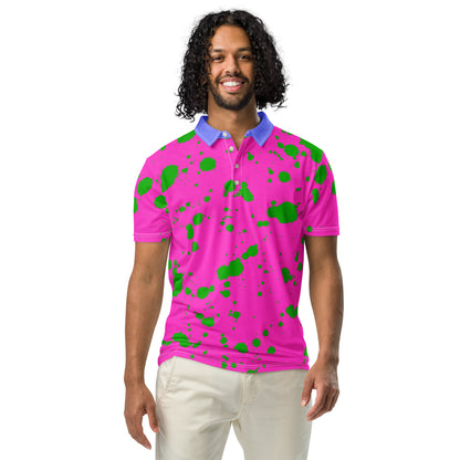 Splatter slim fit polo featuring original Smutpop artwork