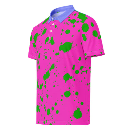 Splatter slim fit polo featuring original Smutpop artwork