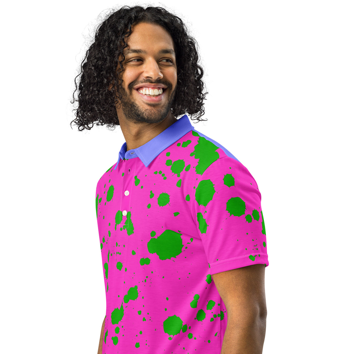 Splatter slim fit polo featuring original Smutpop artwork