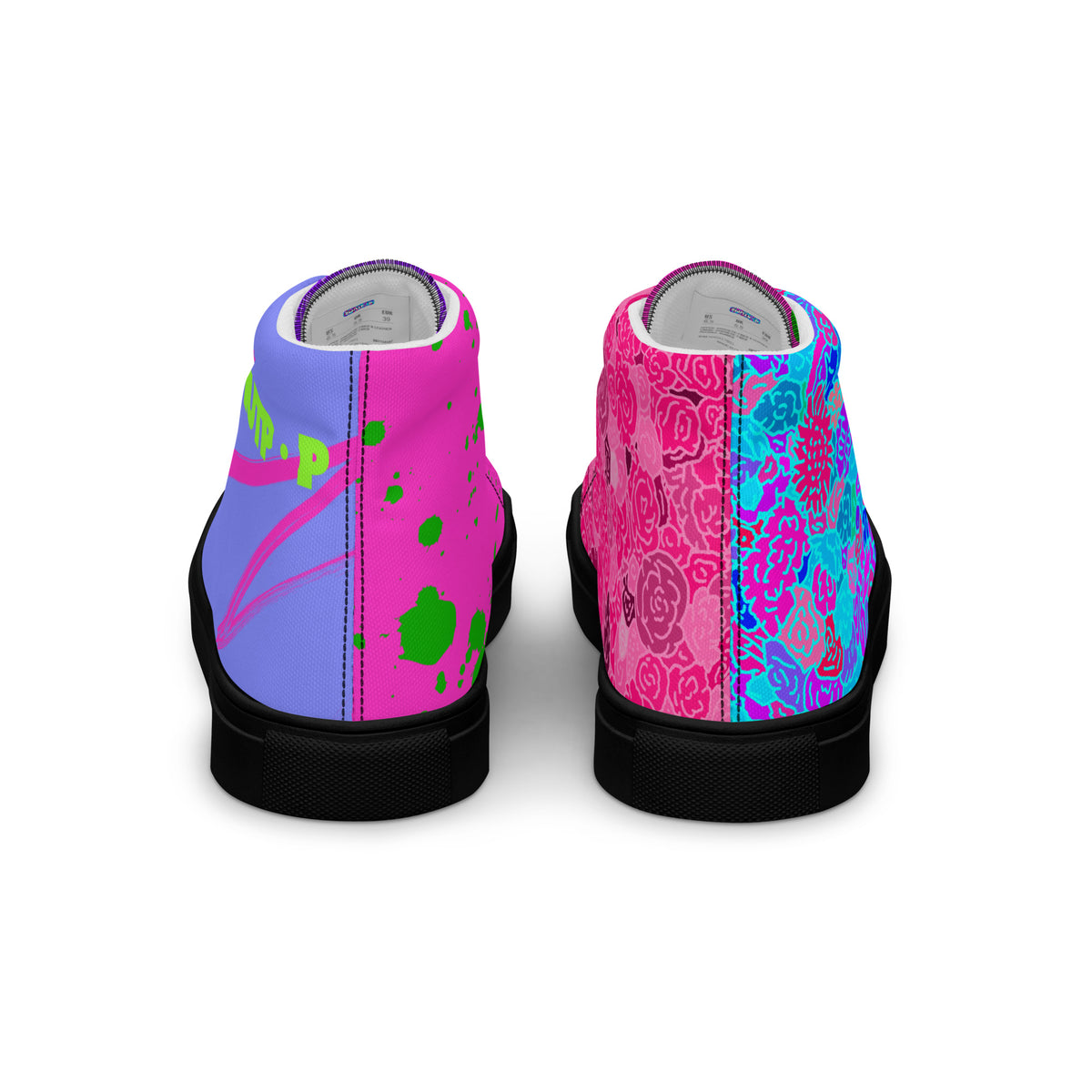 Rage Ready high top canvas shoes featuring original Smutpop artwork