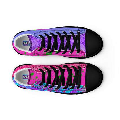 Rage Ready high top canvas shoes featuring original Smutpop artwork