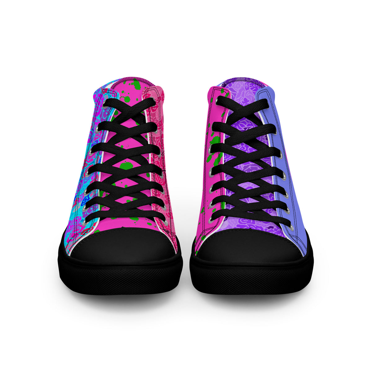 Rage Ready high top canvas shoes featuring original Smutpop artwork