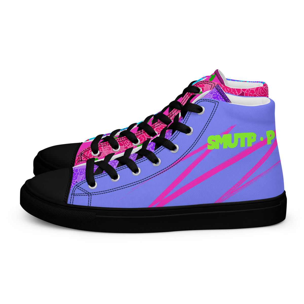 Rage Ready high top canvas shoes featuring original Smutpop artwork