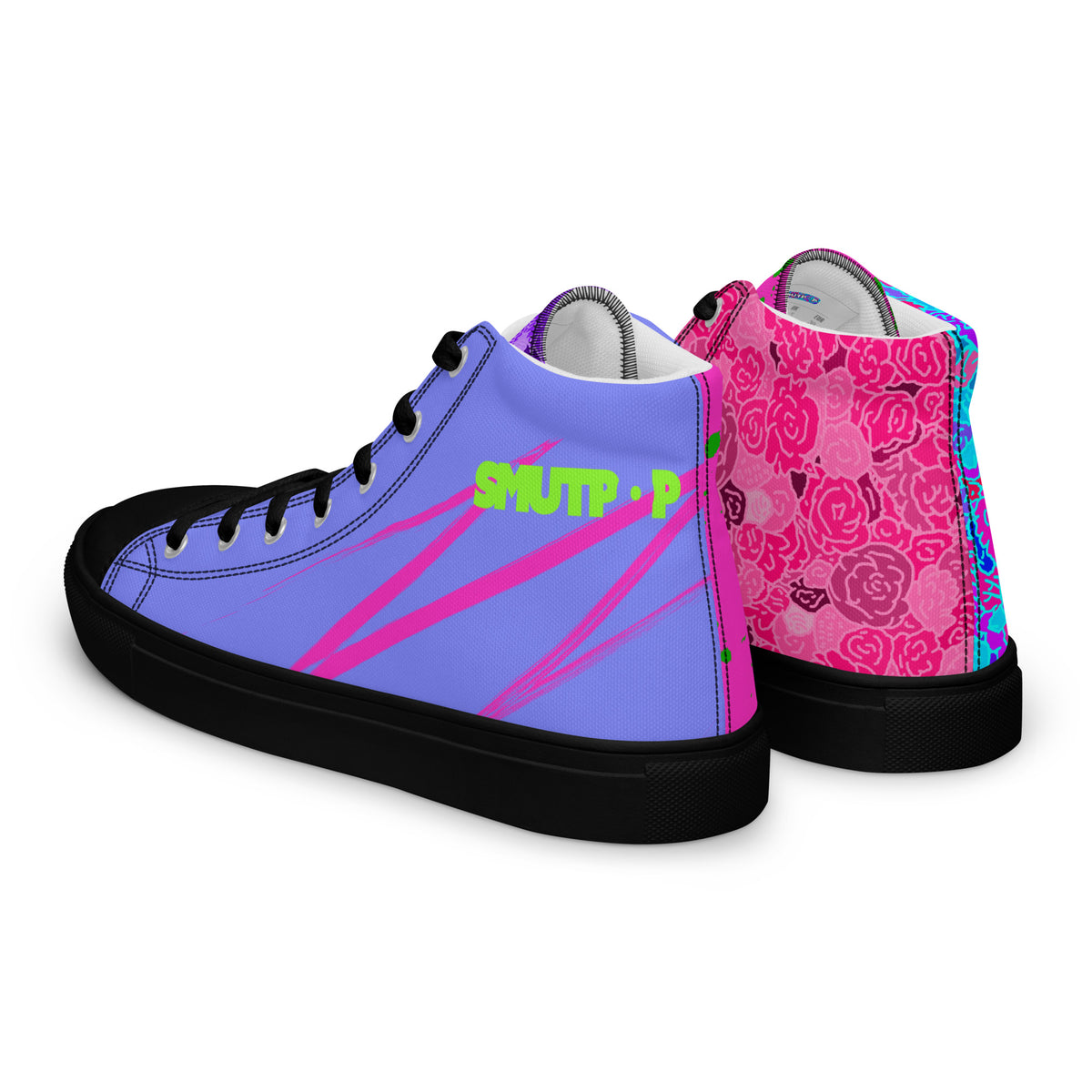 Rage Ready high top canvas shoes featuring original Smutpop artwork