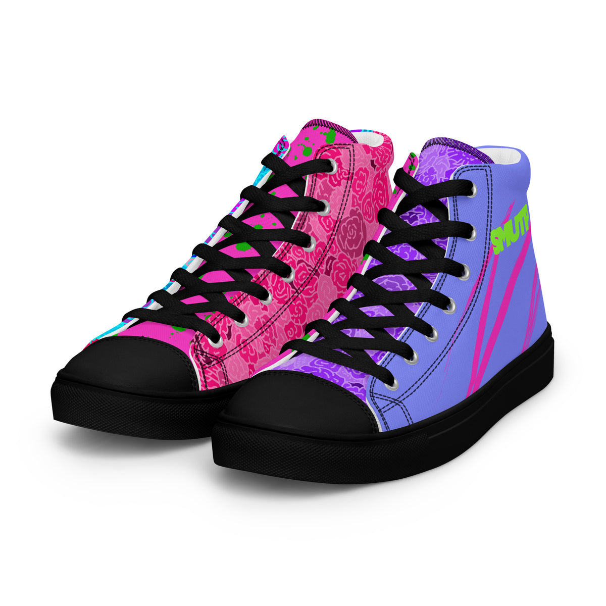 Rage Ready high top canvas shoes featuring original Smutpop artwork