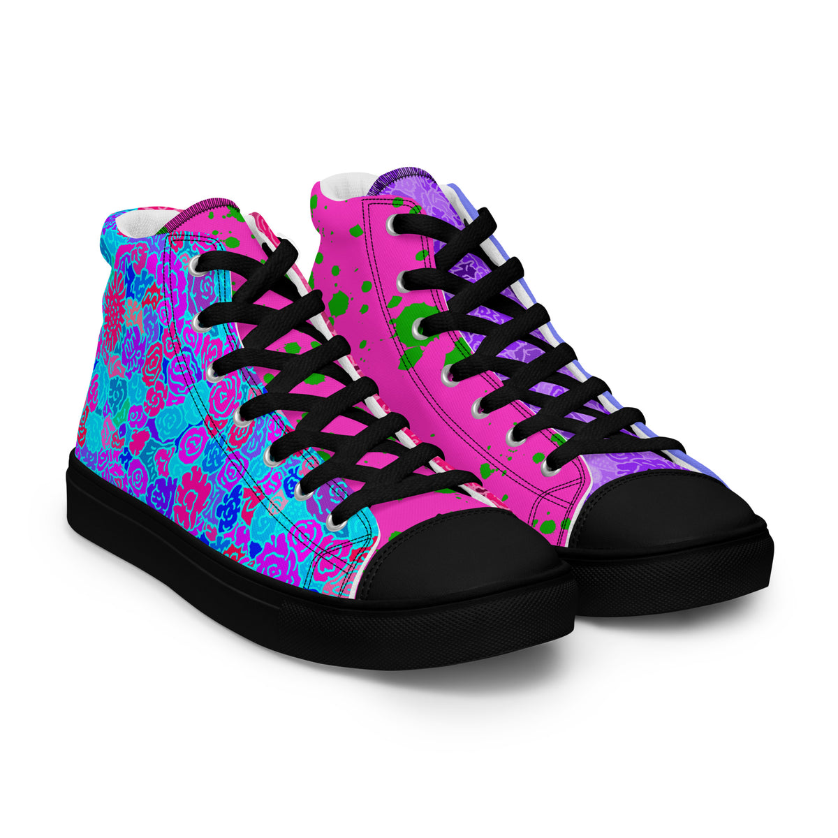 Rage Ready high top canvas shoes featuring original Smutpop artwork