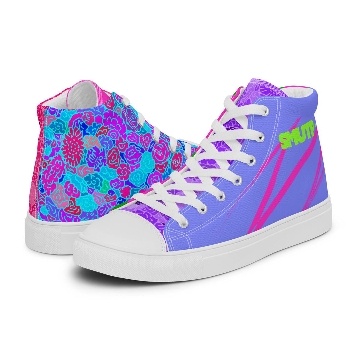 Rage Ready high top canvas shoes featuring original Smutpop artwork