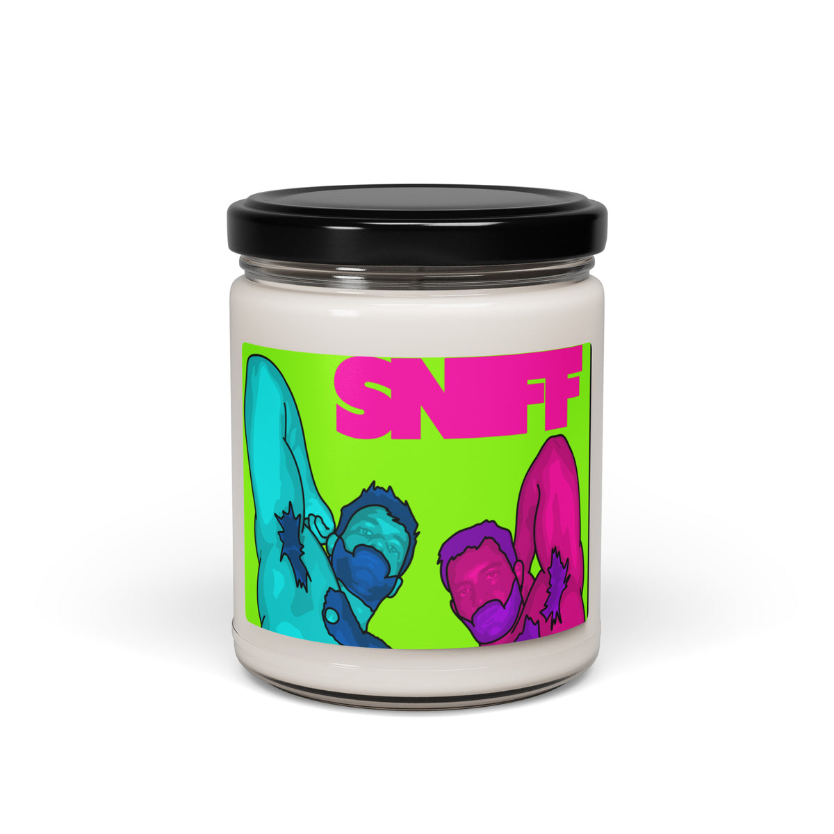 Sniff My Pits Scented Soy Candle featuring original Smutpop artwork