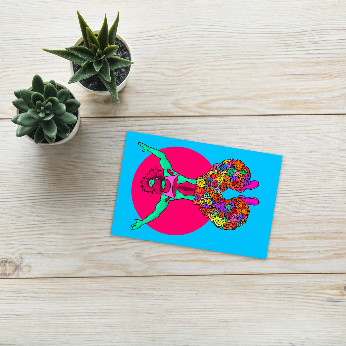 Festi-Bro Postcard featuring original Smutpop artwork