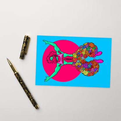 Festi-Bro Postcard featuring original Smutpop artwork
