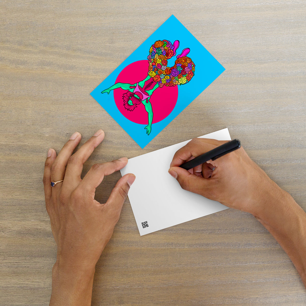 Festi-Bro Postcard featuring original Smutpop artwork