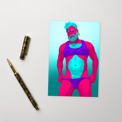 Lingerie Postcard featuring original Smutpop artwork