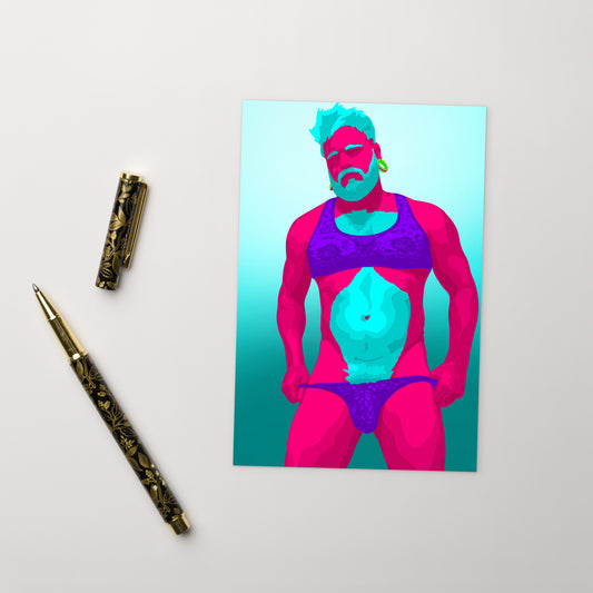Lingerie Postcard featuring original Smutpop artwork