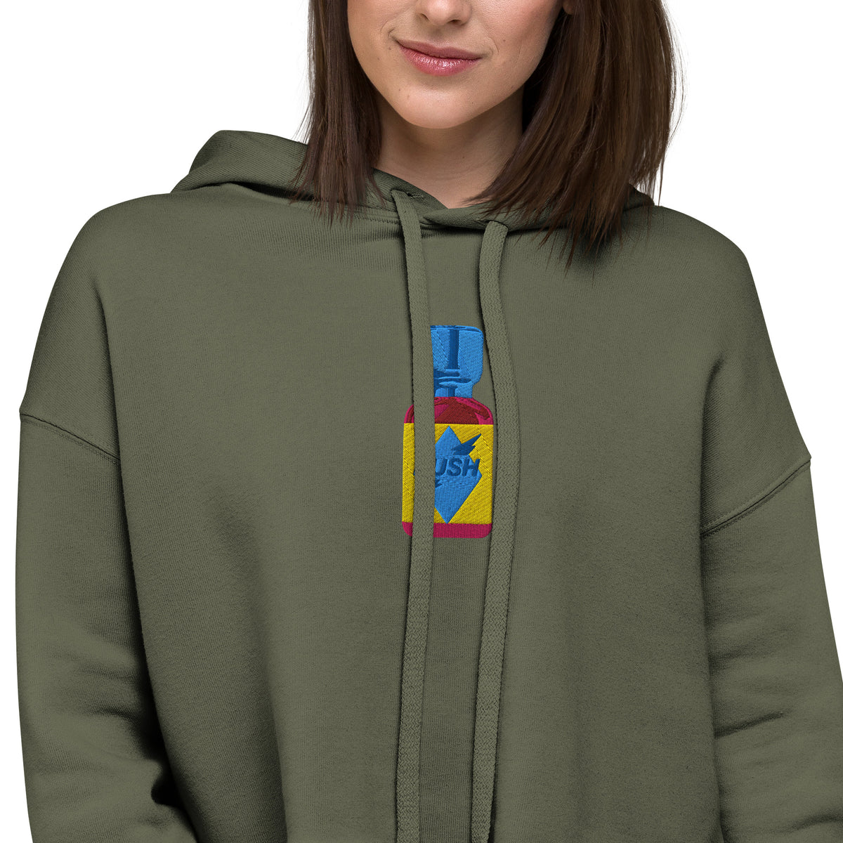 VCR Cleaner Crop Hoodie featuring original Smutpop artwork