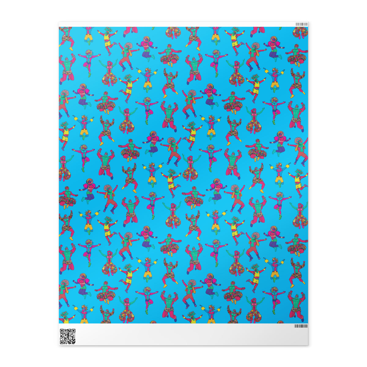 Festi-Bros Wrapping paper featuring original Smutpop artwork